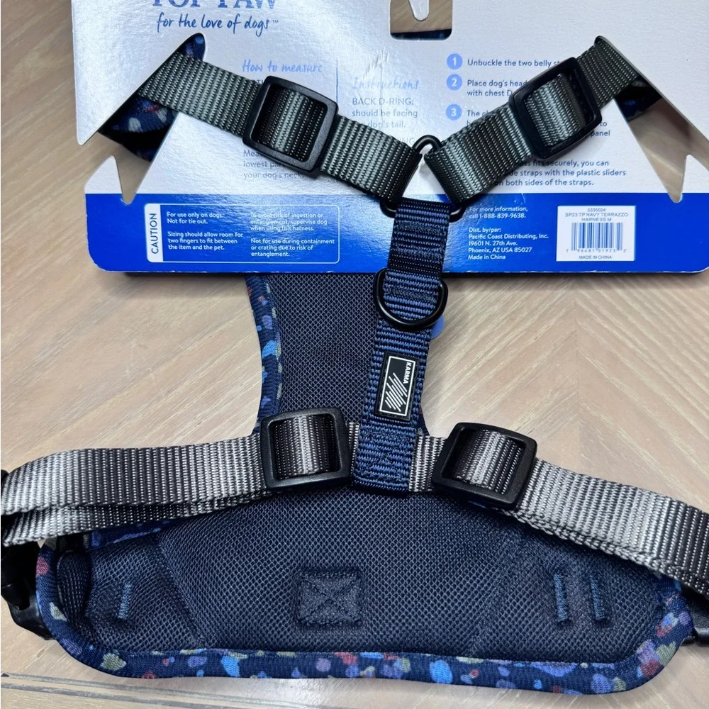 NWT New Top Paw Dog Comfort Harness for pullers Sz M Sz chart in pics NEW